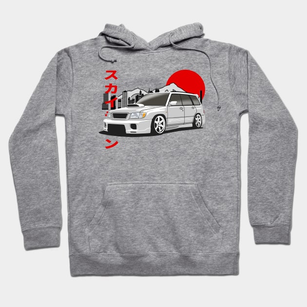Subaru Forester SF Japanese Retro Style Hoodie by Rebellion Store